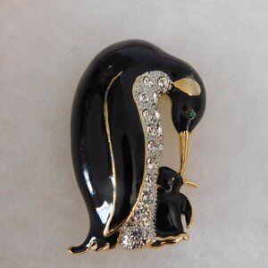 Ladies Penguin Winter Brooch